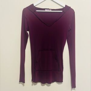 Michael Stars Deep Purple Hoodie Sweatshirt